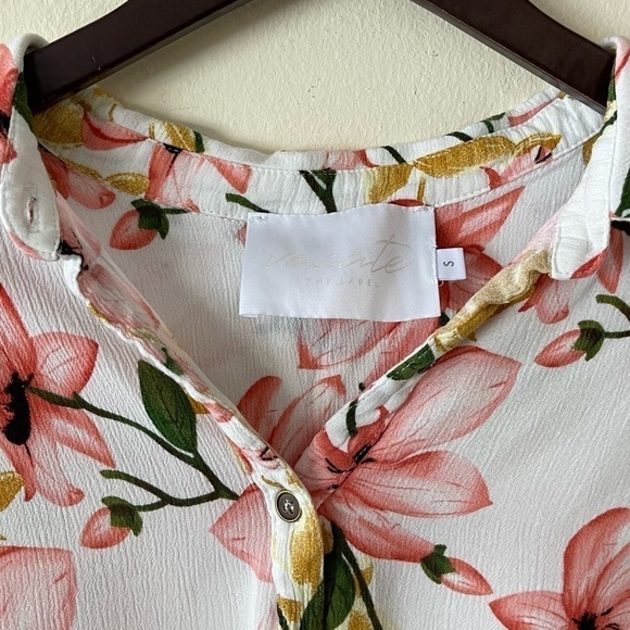 Vacate The Label Floral Twist Front Button Down Blouse - Picture 3 of 3